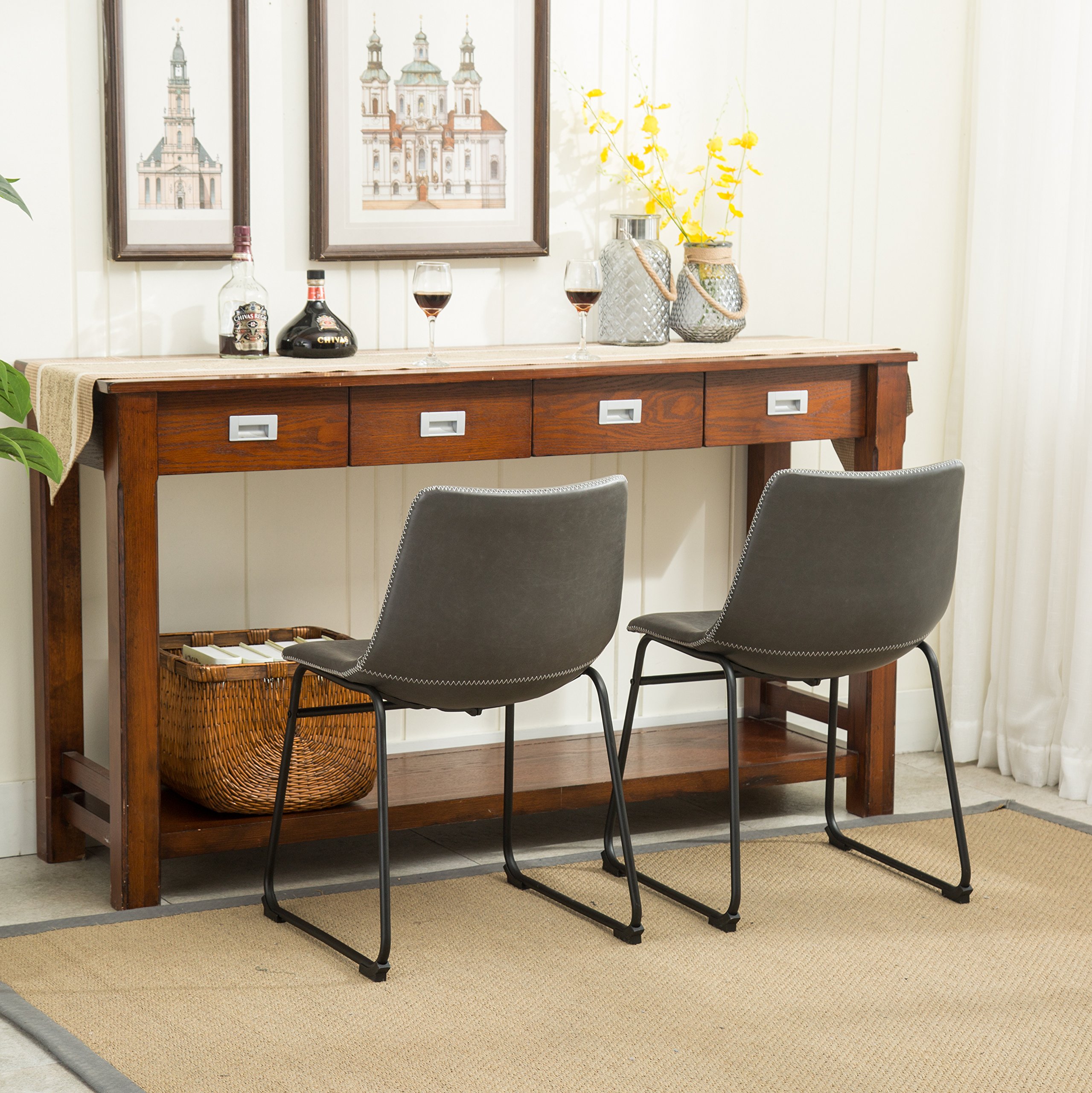 Amazon｜Roundhill Furniture Lotusville ヴィンテージPUレザー