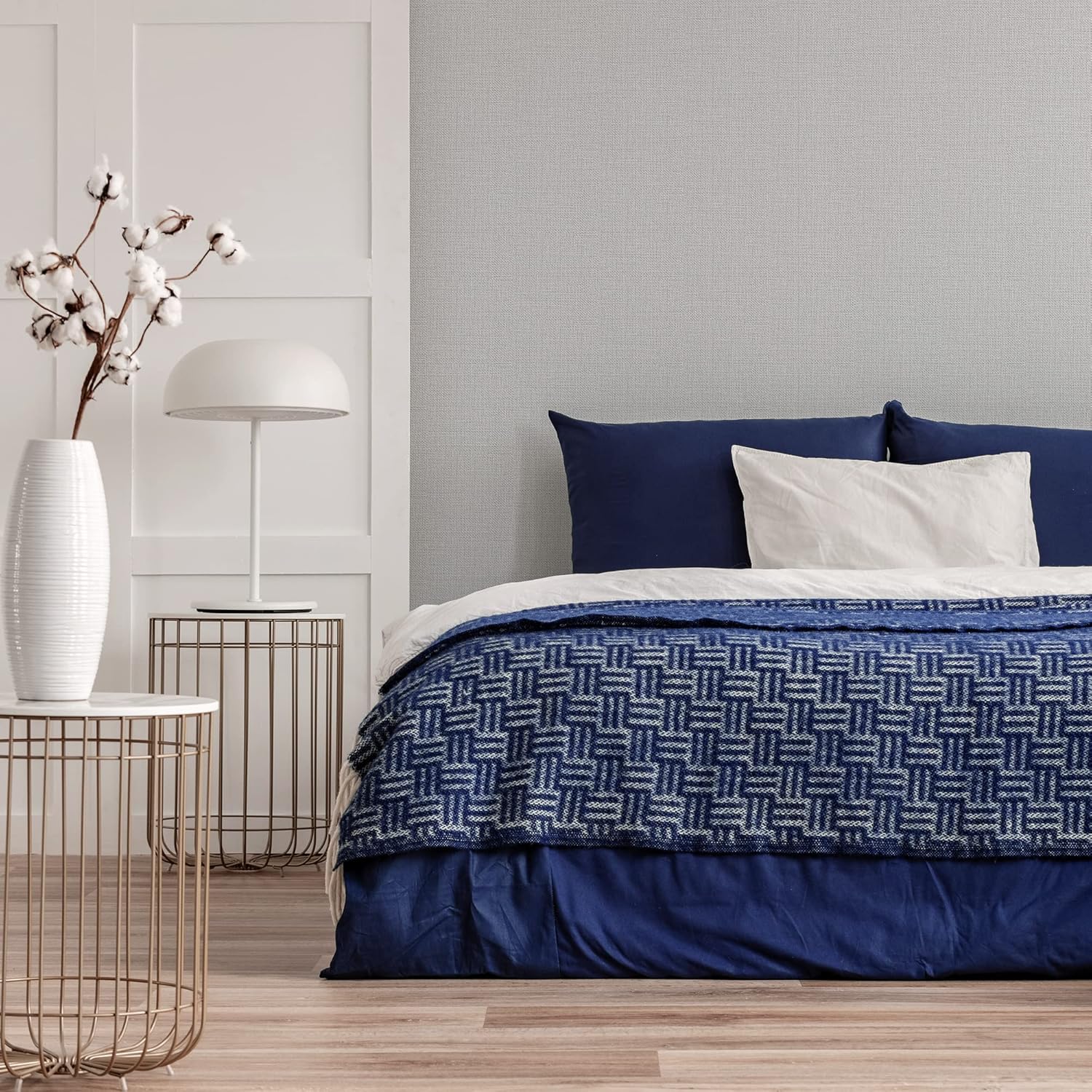 Superfresco Linen Flat White Wallpaper