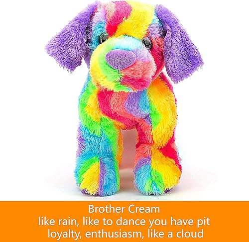 Miniatura 4 de Peluche de peluche para perros de 16.0in, suave de labrador de peluche, perro de peluche grande con pelaje colorido, cachorro, perro de peluche, día