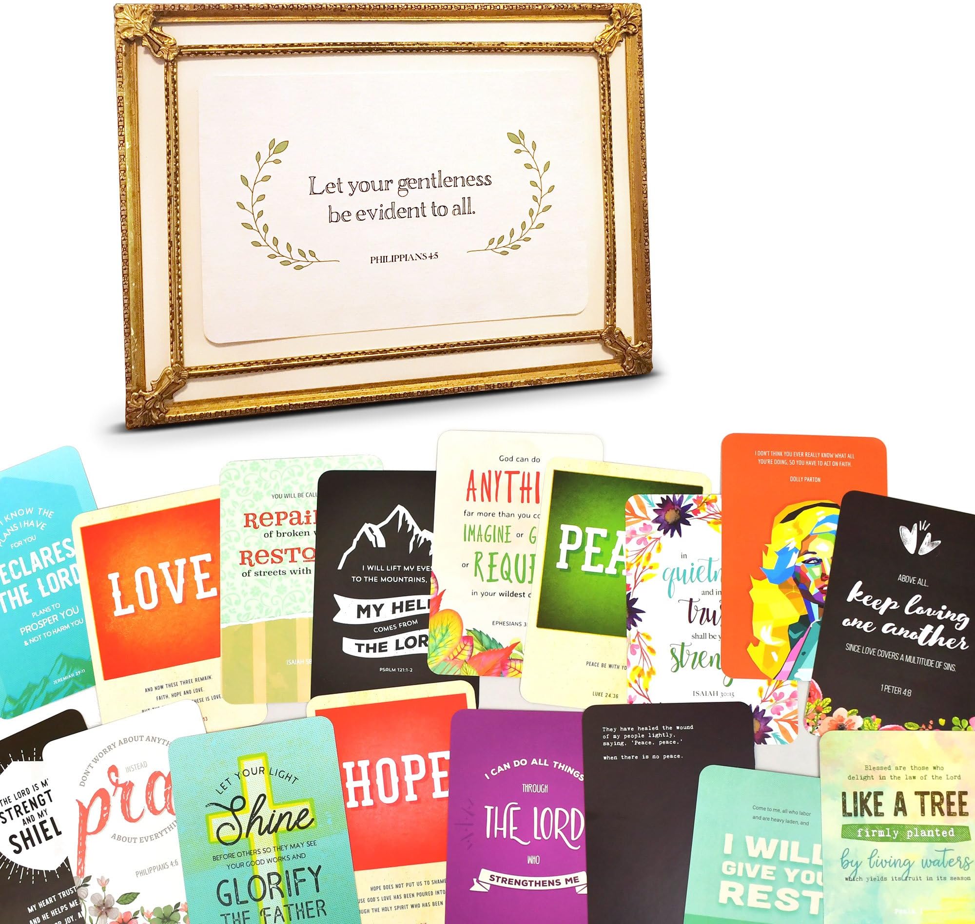 The Hope Deck 10 Pack - Inspirational Bible Verse Postcards - Set of 30 Illustrated Scriptures - 4 x 6