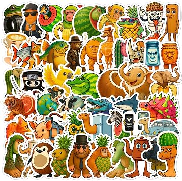 SSKHE Italian Brainrot Stickers 100PCS Tralalero Tralala Meme Laptop Stickers, Waterproof Vinyl for Water Bottle, Skateboard, Kids Reward Stickers, Party Bag Stickers & Meme Gift