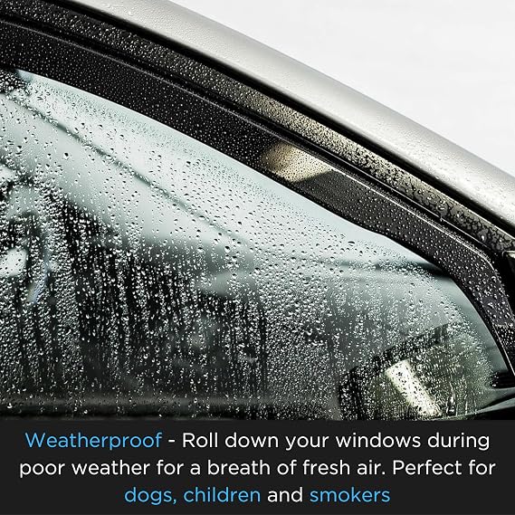 iSpeed Wind Deflectors For Nissan Note mk2 2012-2017 5 Door MPV 4pc - Keep Your Car Ventilated in Rain - Reduce Wind Turbulence - Tinted In-Channel Type