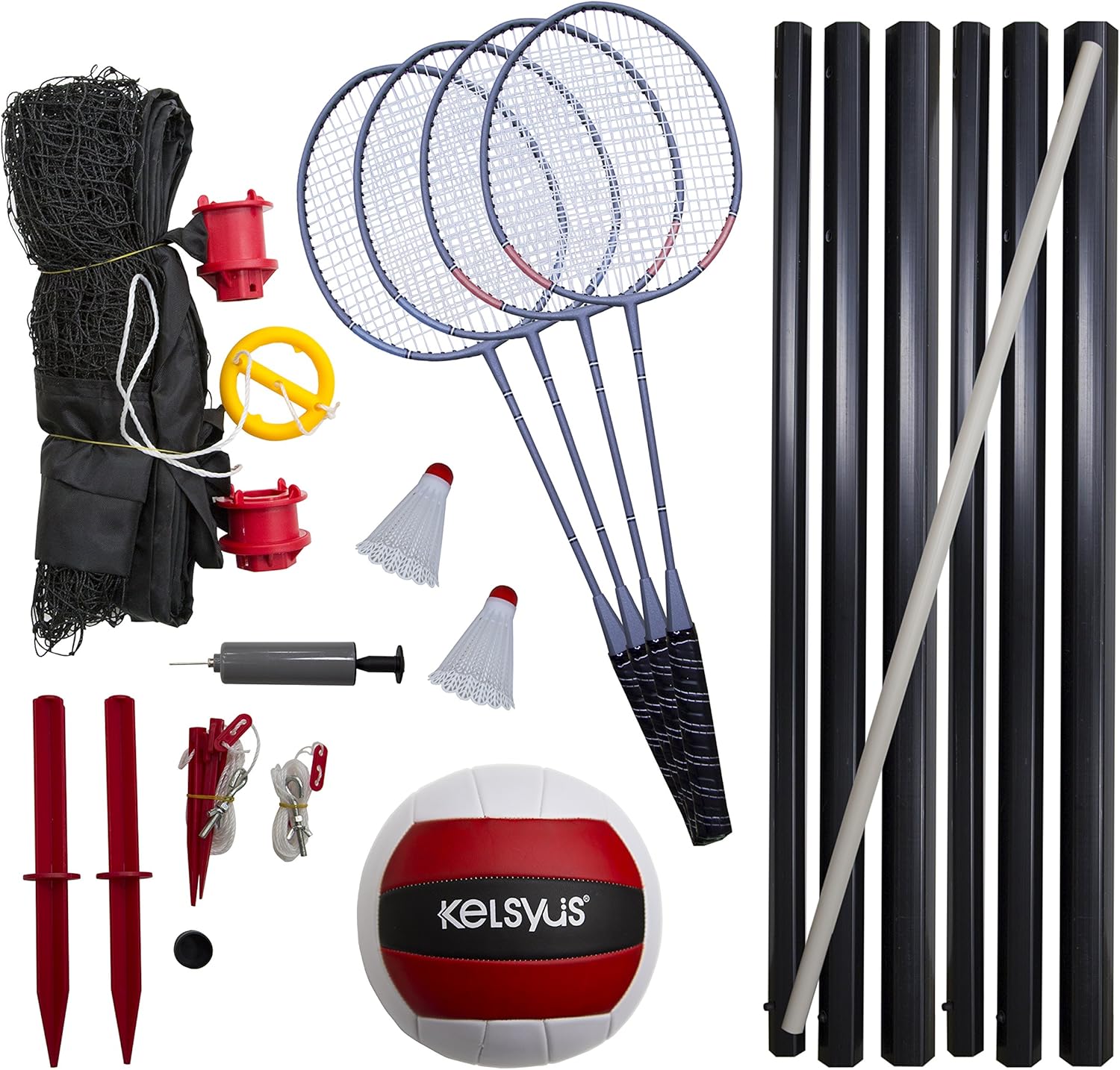 Kelsyus Premium Badminton Volleyball Combo Set, Complete Sets Amazon Canada