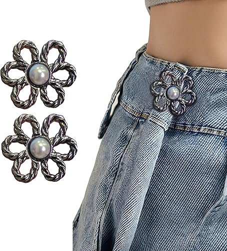 Pines de botón de jeans, botón de mezclilla desmontable para jeans sueltos, botones ajustables sin costura, clips para pantalones de mezclilla para