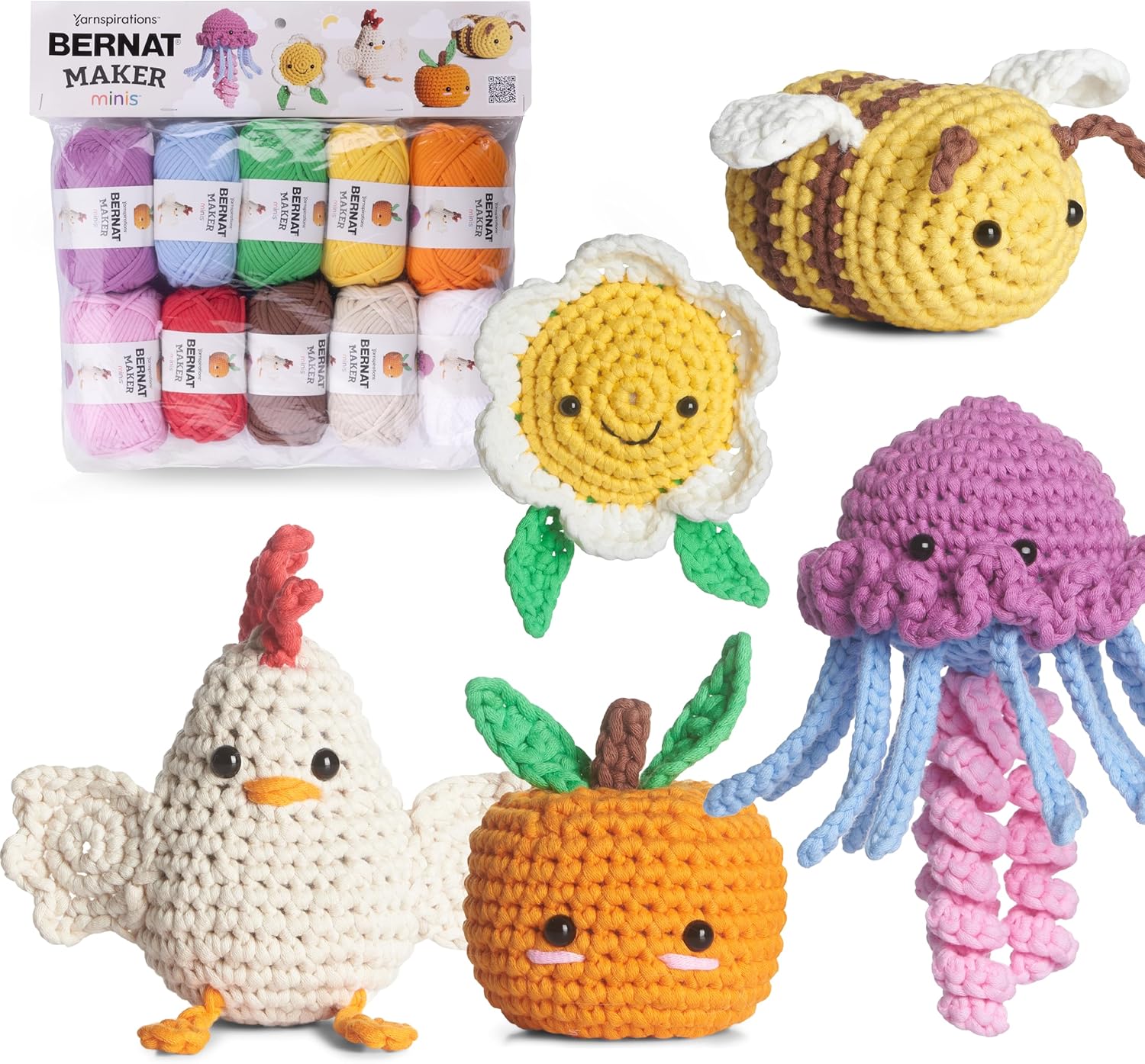 Bernat Maker Minis - 1 Pack of 610 Yards/17.65 oz Maker Minis 75% Cotton 25% Nylon Yarn