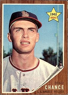 1962 Topps # 194 NRM Dean Chance Los Angeles Angels (Baseball Card) (Normal Tint) VG/EX Angels