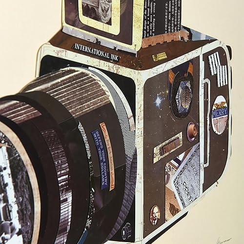 Miniatura 4 de Empire Art Direct Papel gráfico enmarcado con collage dimensional bajo el vidrio, arte de pared por Alex Zeng listo para colgar, 25 x 25 pulgadas,