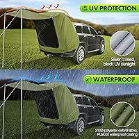 Vista 2 de Tienda de campaña para portón trasero de SUV con toldo - Tiendas de campaña impermeables para SUV, toldo para techo de coche hatchback y camioneta