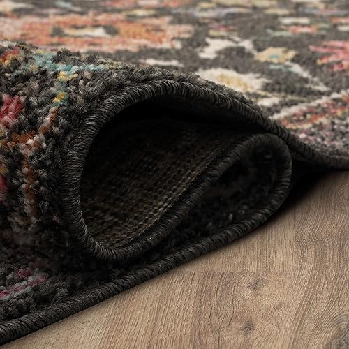 Vista 14 de Mohawk Home Bonilla - Alfombra oriental floral de 5 pies 3 pulgadas x 8 pies, color azul cielo, perfecta para sala de estar, comedor, oficina