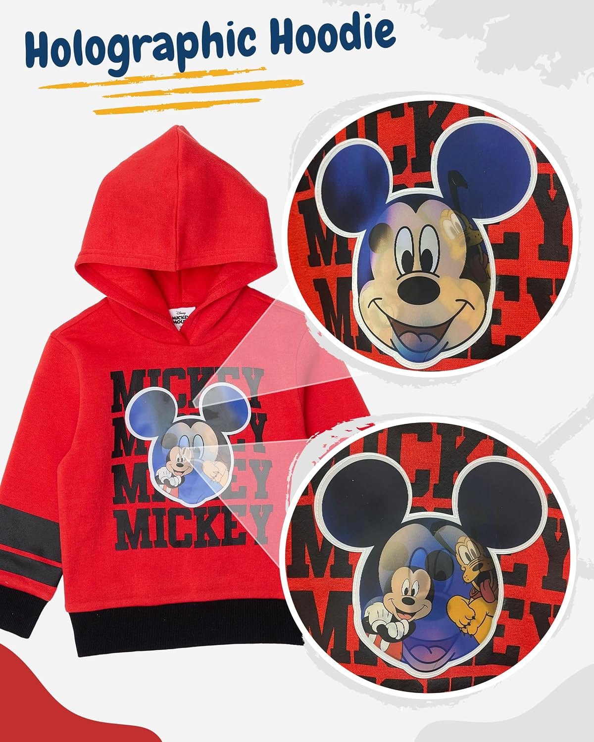 Disney Boys' Mickey Mouse Hoodie and Jogger Set