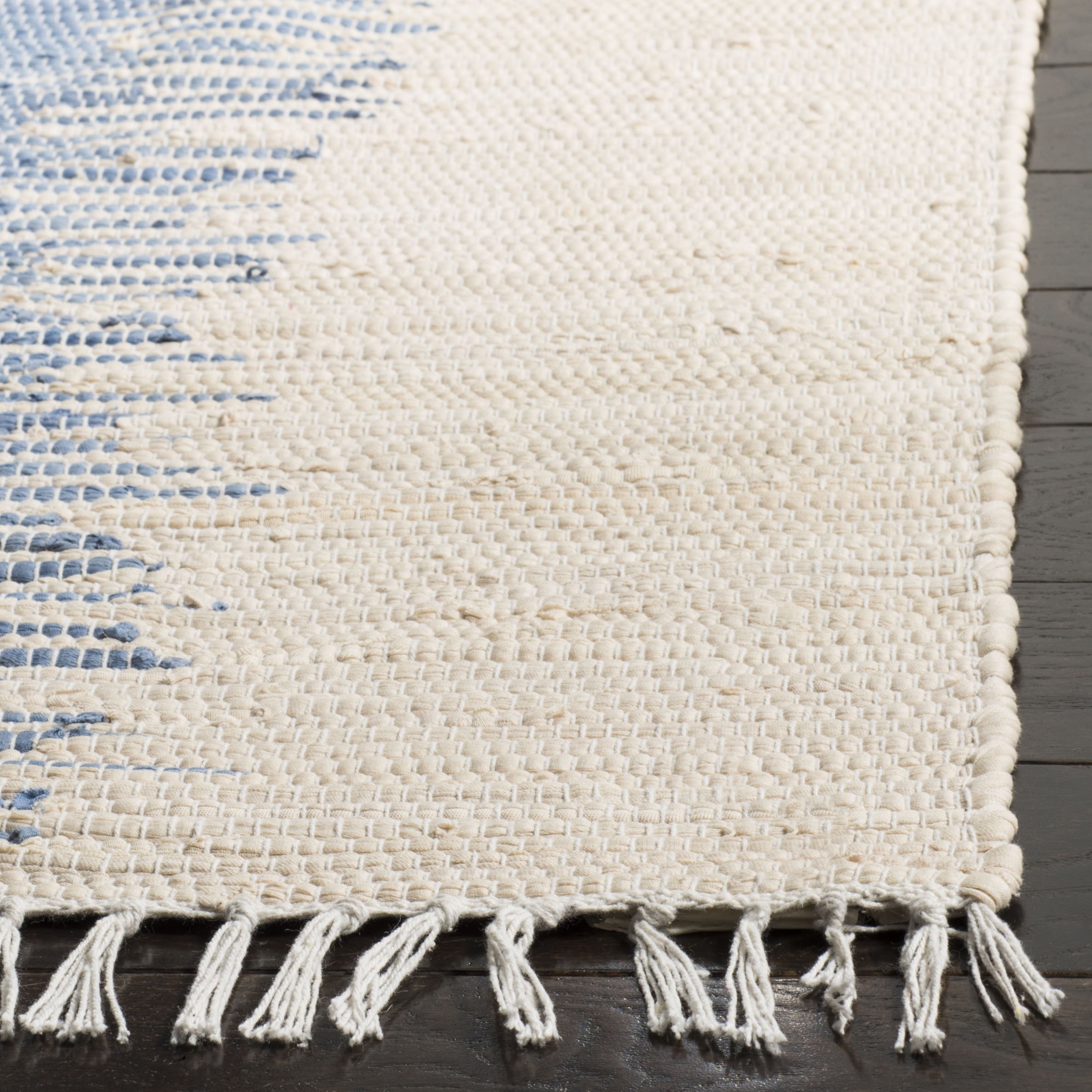 Safavieh Tapis Moderne pour Salon, Salle à Manger, Chambre à Coucher - Montauk Collection, Tapis à Poil Court, Gris et Noir, 152 X 244 cm