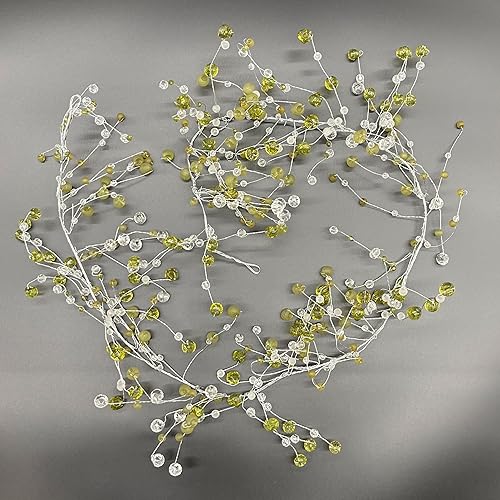 Miniatura 3 de Galt International Guirnalda de diamantes de cristal acrílico de 198 pulgadas, cuerda de alambre esmerilado y corte de diamante, guirnalda