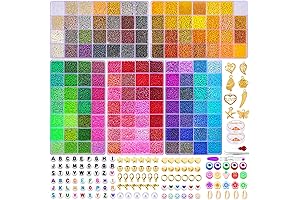 Colorful 3 mm Crystal Seed Beads with Accessories for Arts and Crafts