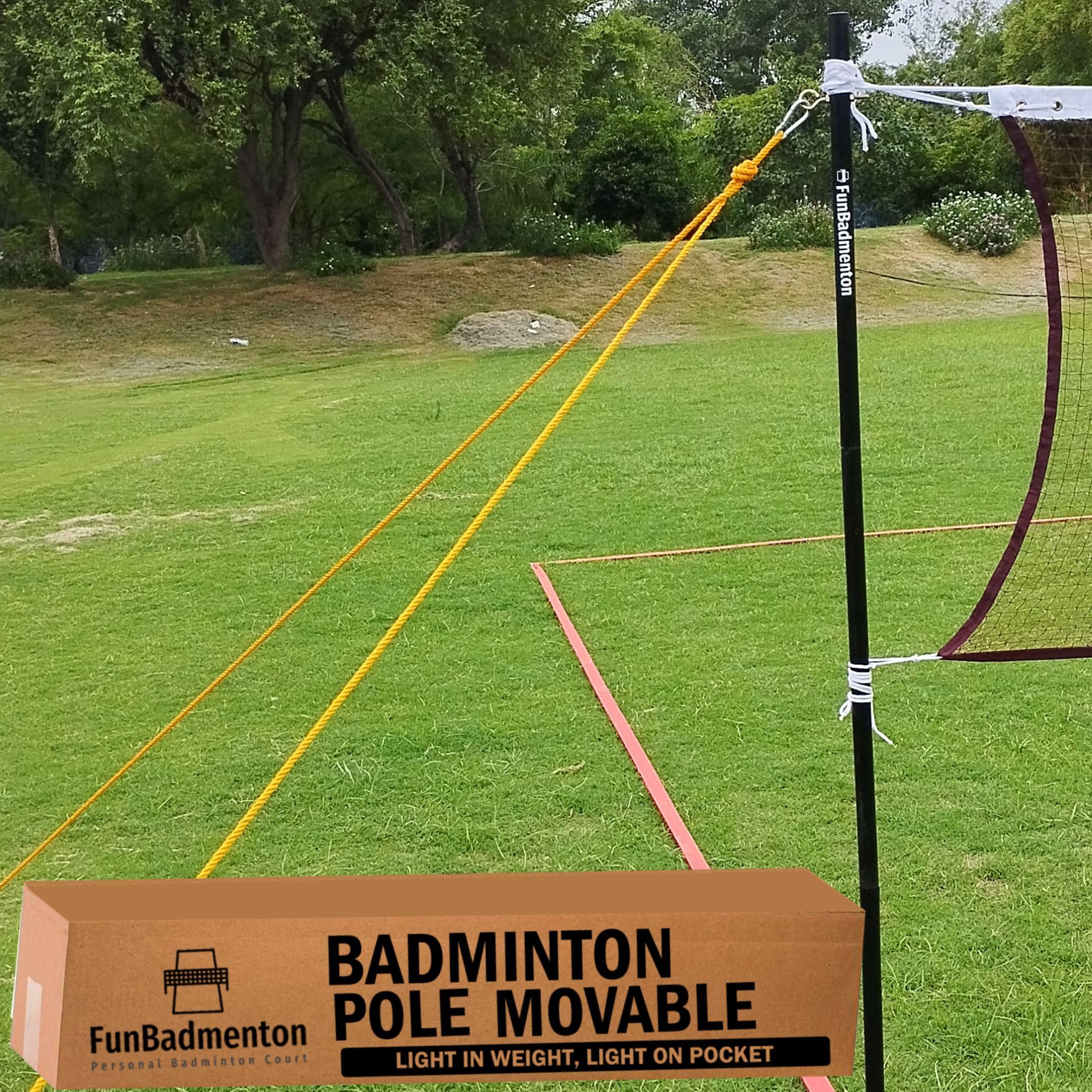 FunBadmenton Portable Badminton Pole Set for Family, School, Club, Academy, Competition & Tournament, Easy Setup, with Carry Bag, Outdoor-image-35