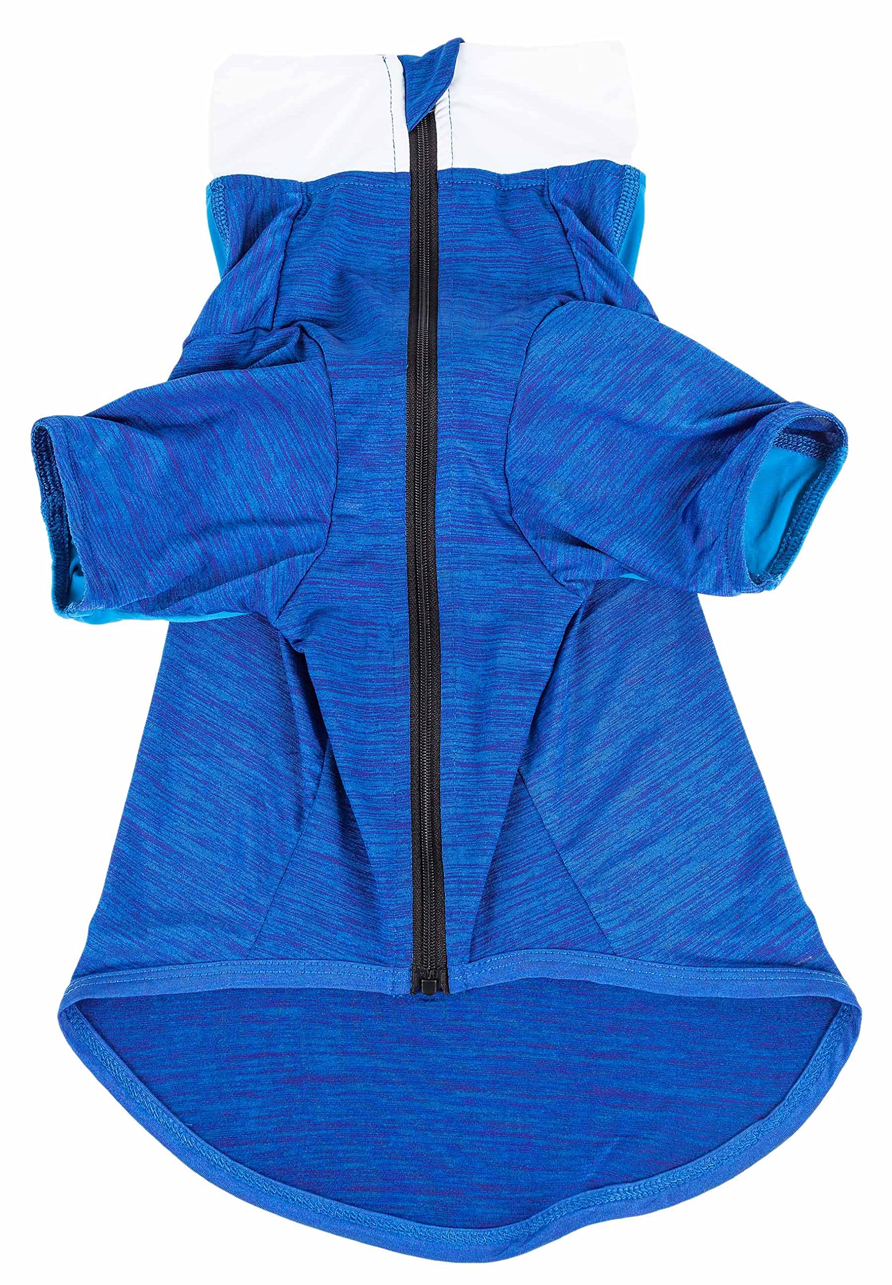 PetLife Active Chewitt Wagassy - Camiseta de Manga Larga para Perro (elástica, 4 vías, tamaño Grande), Color Azul