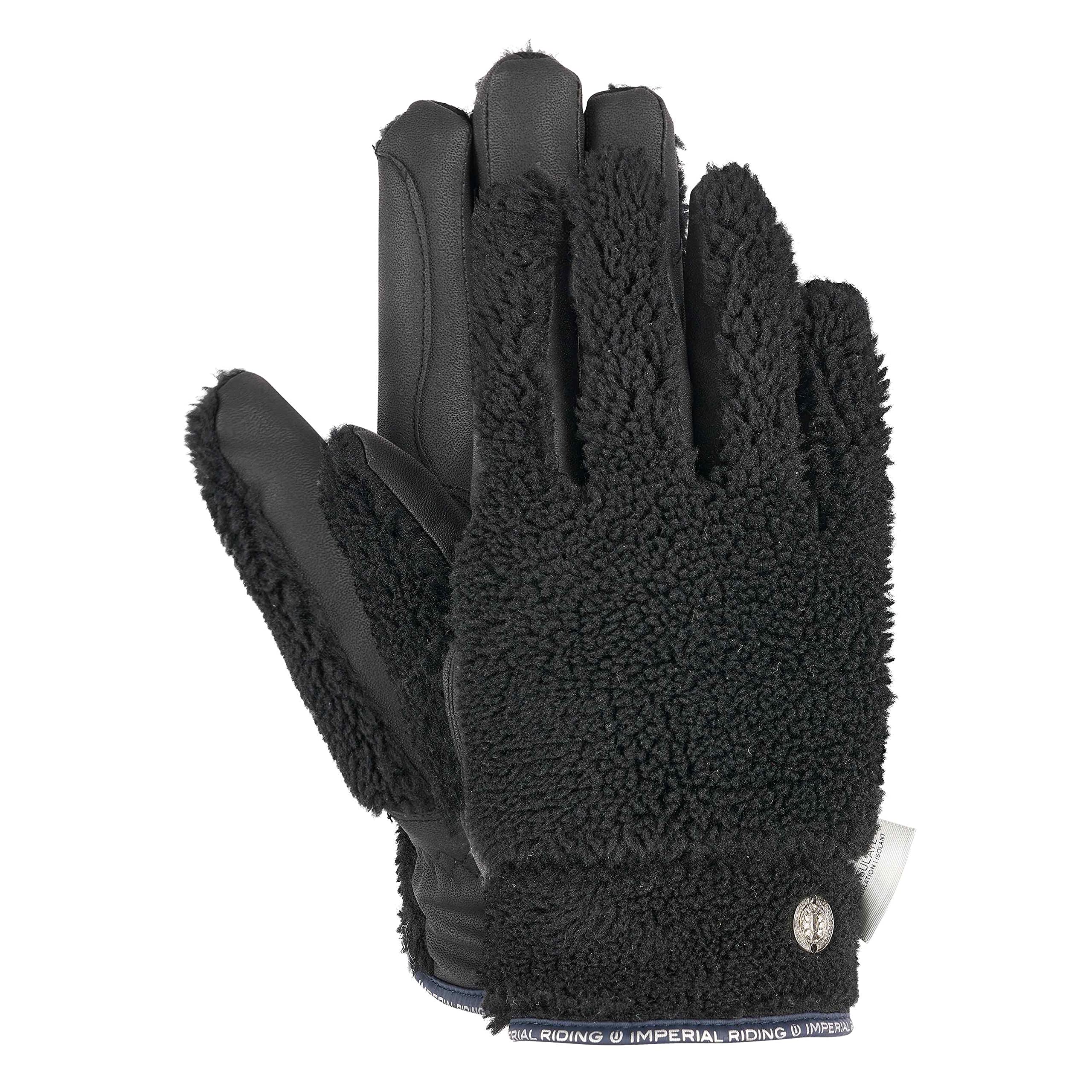 Gants IRHFurry Star Imperial Riding Noir M gant de protection chaude équitation