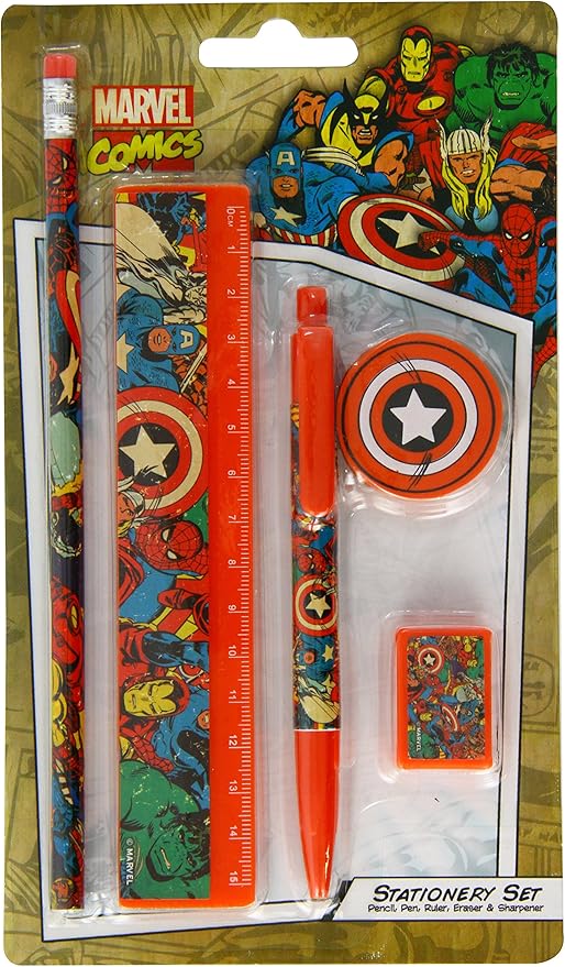 Marvel Retro Collage Stationery Set : Amazon.co.uk: Stationery & Office ...