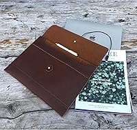 Vista 20 de Vintage pu Leather 13.5" Certificate File Sleeve Case Business Manila Clutch Envelope Bag Office Documents Folder (Army Green)