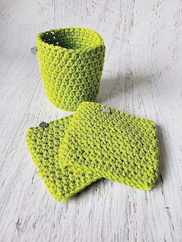 Miniatura 4 de Lime Green 100% Cotton Cup Sleeve