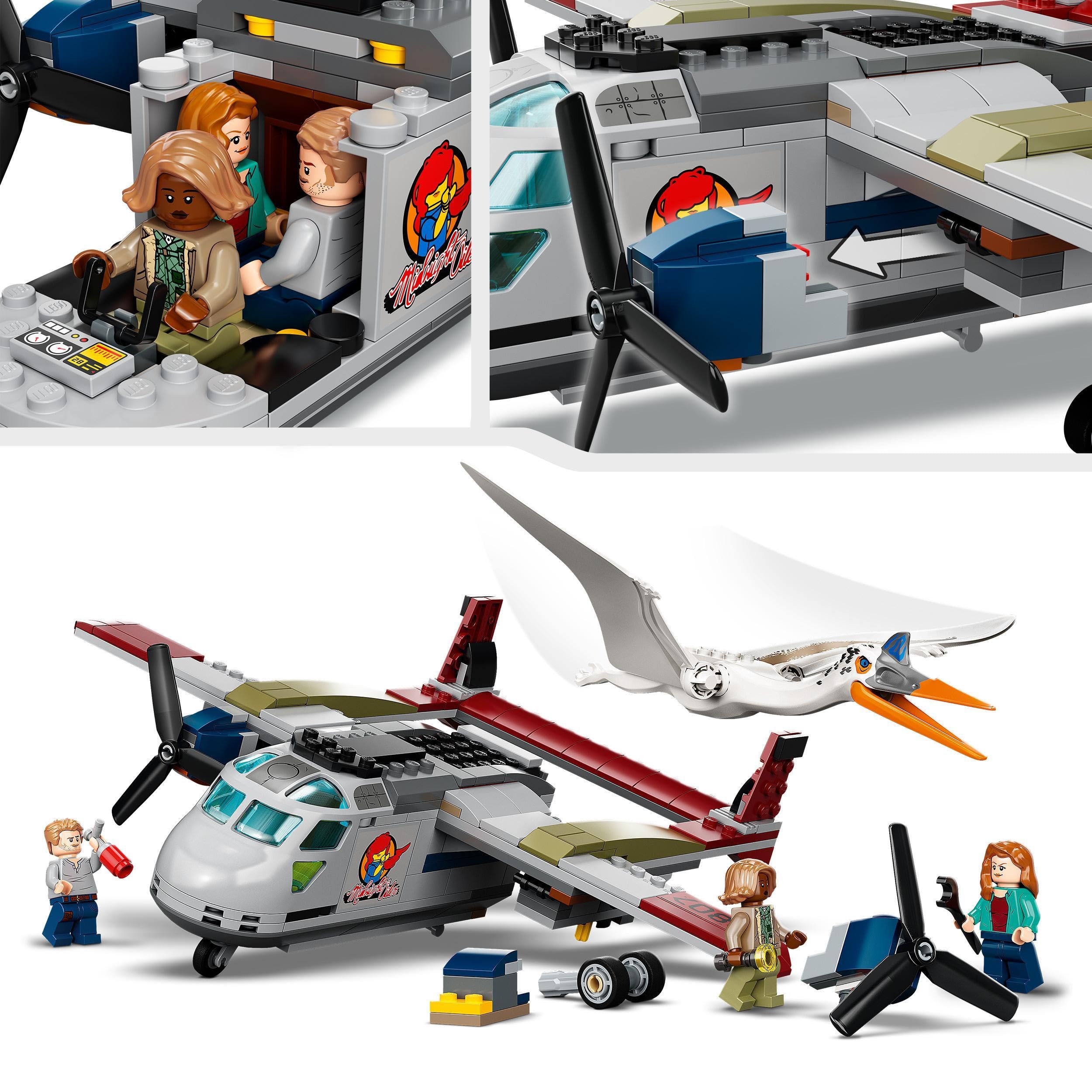 LEGO 76947 Jurassic World 76947 Kecalkoatl: zasadzka z samolotem — ciekawy zestaw dla dzieci w wieku od siedmiu lat (306 elementy)