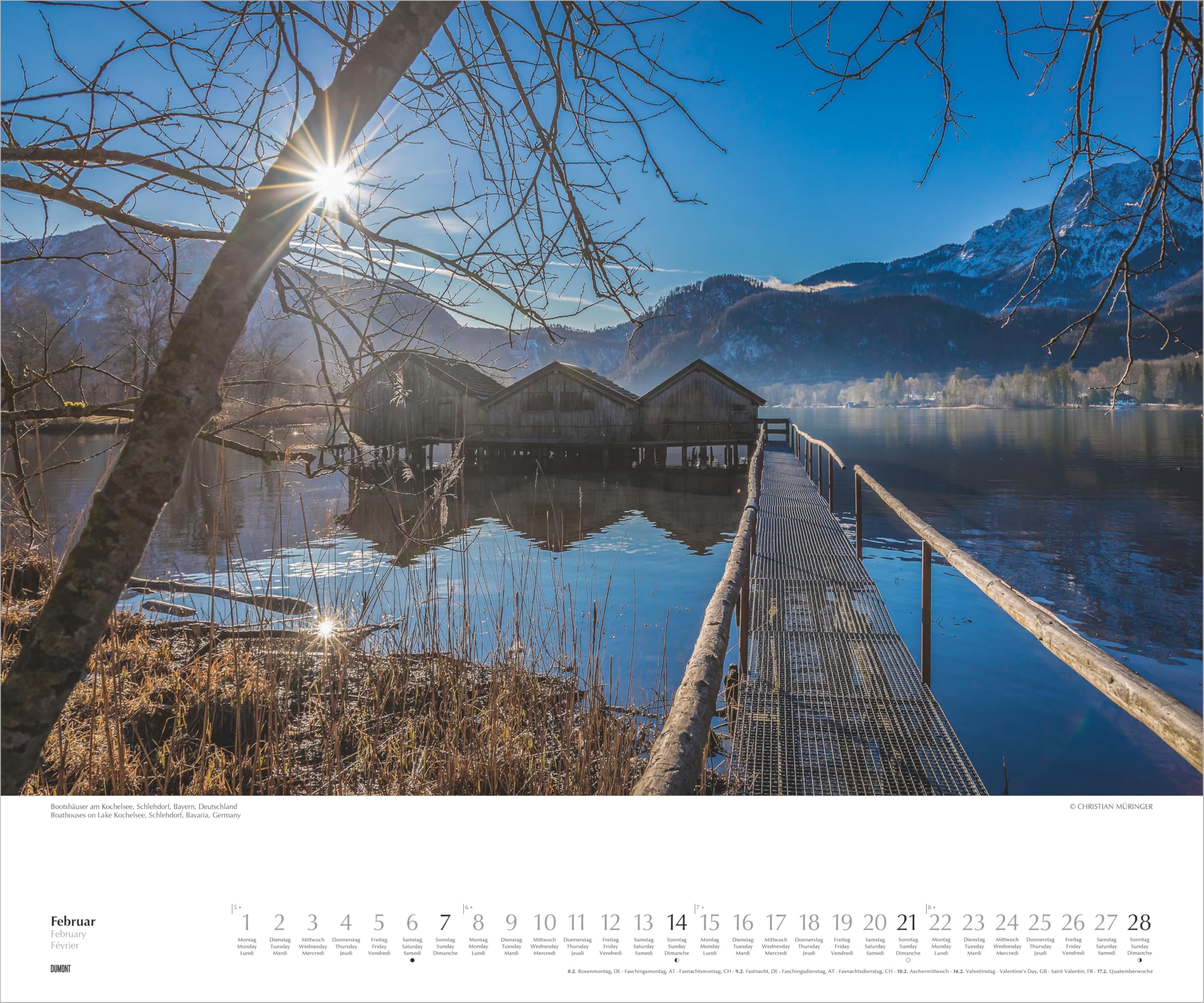 Licht in der Landschaft 2027: Wandkalender 60x50 cm mit Landschaftsimpressionen und 3-sprachigem Kalendarium