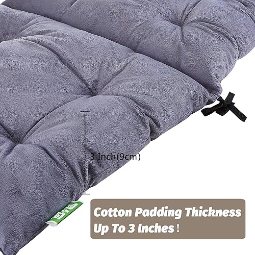 Miniatura 6 de Big Hippo Cojín para silla mecedora, suave y grueso, con soporte de respaldo de almohada desmontable para el cuello, cómodo cojín para silla con