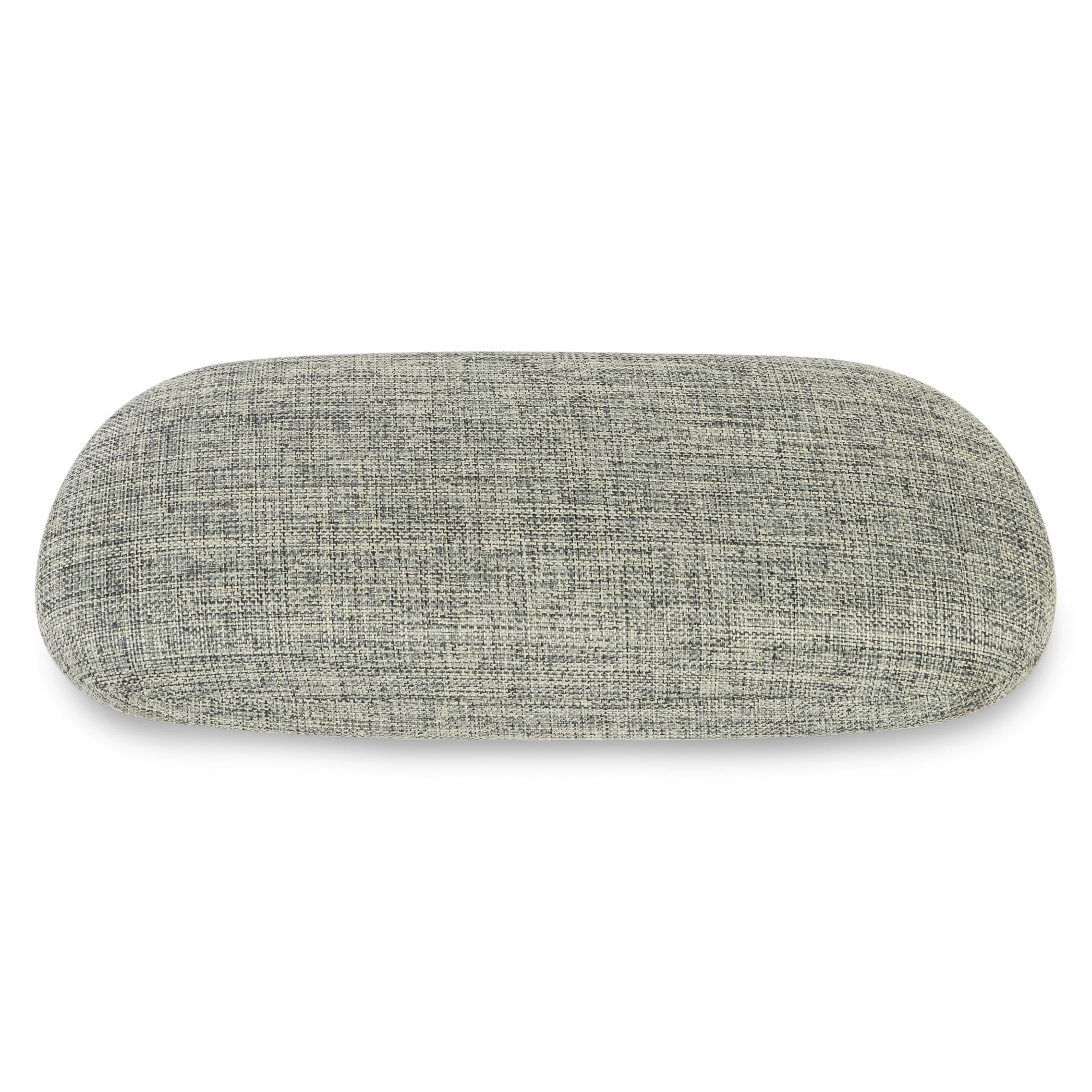 Lago Terra Unisex Grey Linen Fabric Textured Hard Shell Glasses Case