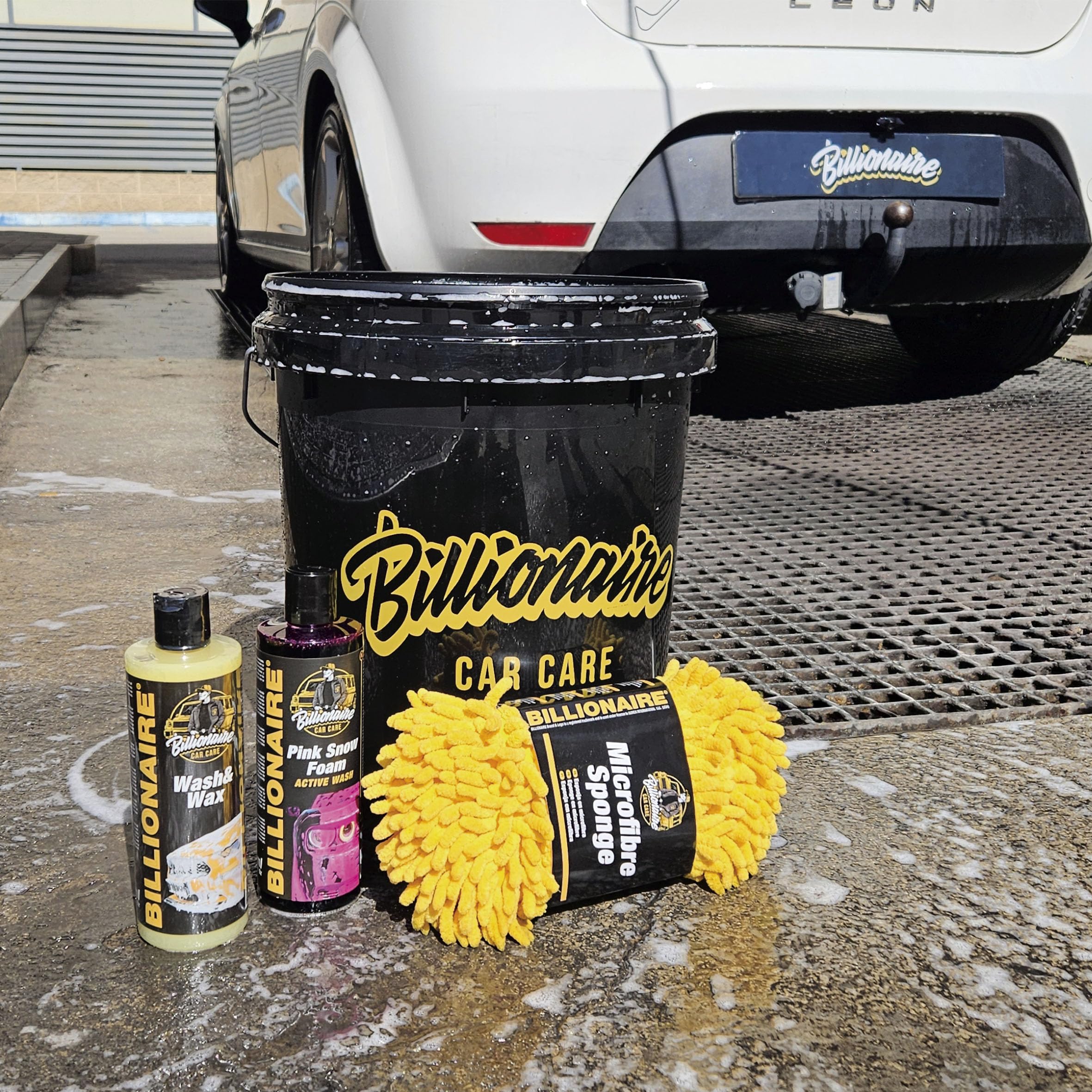 SUMEX Reinigungsset für die Autowäsche, Set Billionaire, Eimer und Gitter, ideal für die Reinigung von Hand des Fahrzeugs, unverzichtbar für Auto-Detailing