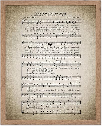 Miniatura 72 de Poster Master Póster vintage con texto en inglés «How Great Thou Art», impresión de partituras de música retro, arte de pared de himnario, regalo