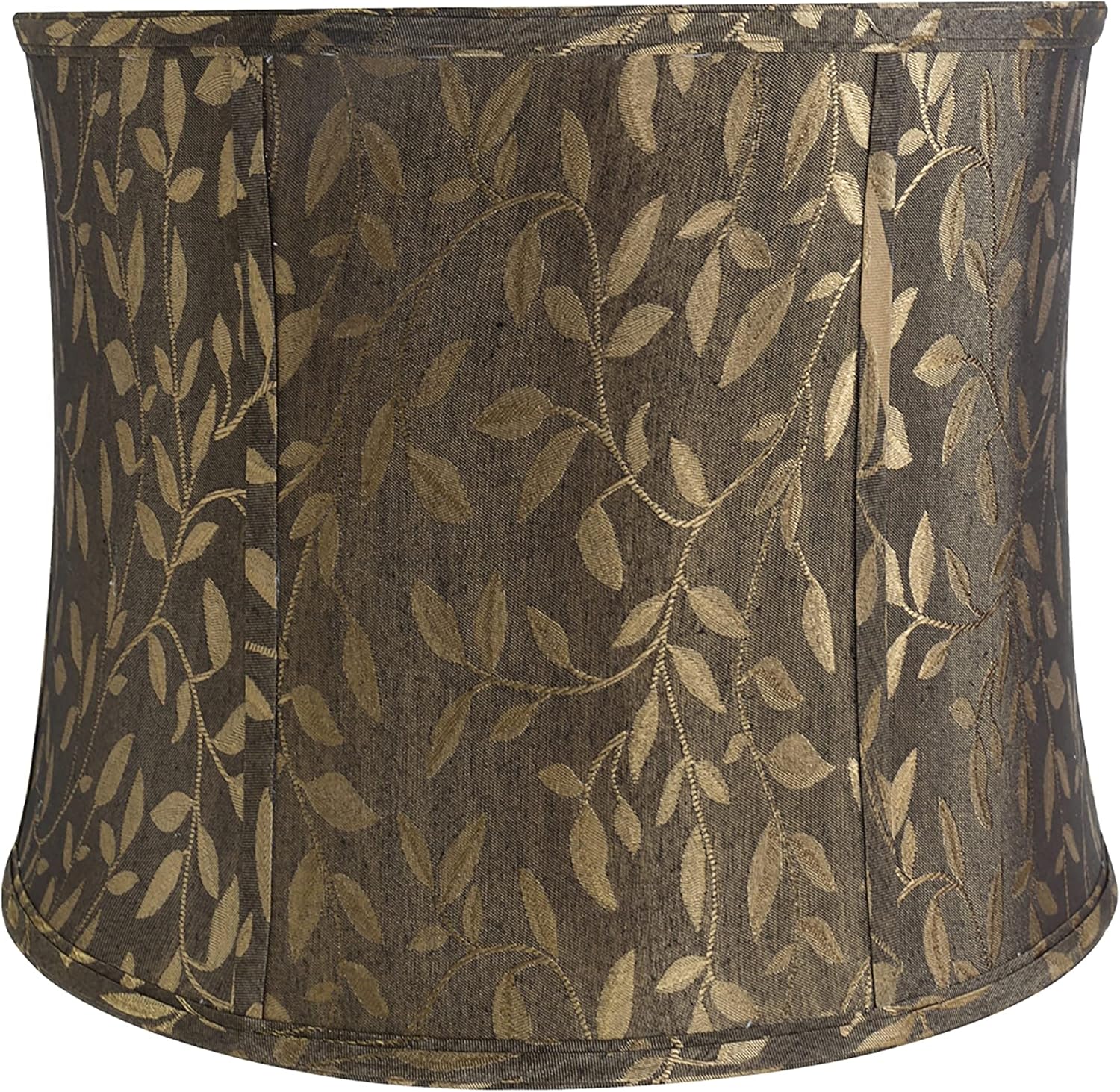 Aspen Creative 30041 Transitional Bell Shape Spider Construction Lamp Shade in Brown, 14" wide (13" x 14" x 11")