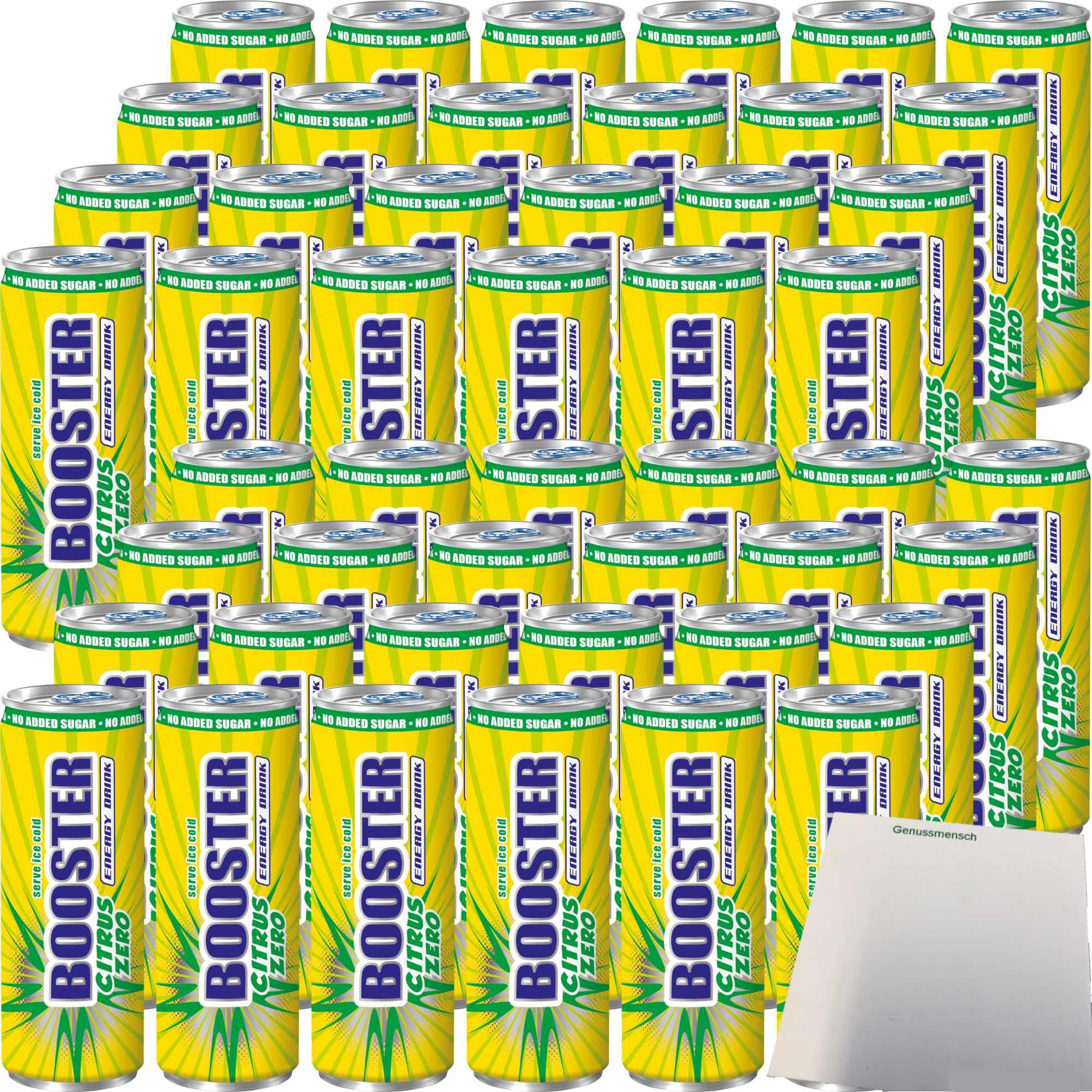 usy Bundle für Booster Energy Drink Citrus Zero DPG 2er Pack (48x330ml Dose) + usy Block