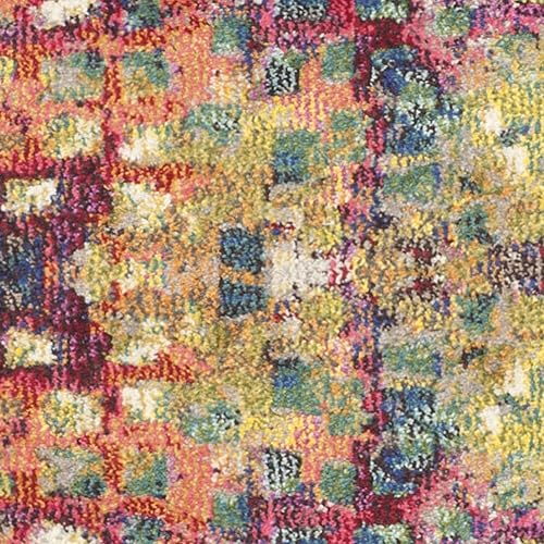 Miniatura 8 de Safavieh Colección Mónaco - Alfombra moderna con estilo abstracto y acuarela rosa para múltiples áreas, Polipropileno, Rosamulti