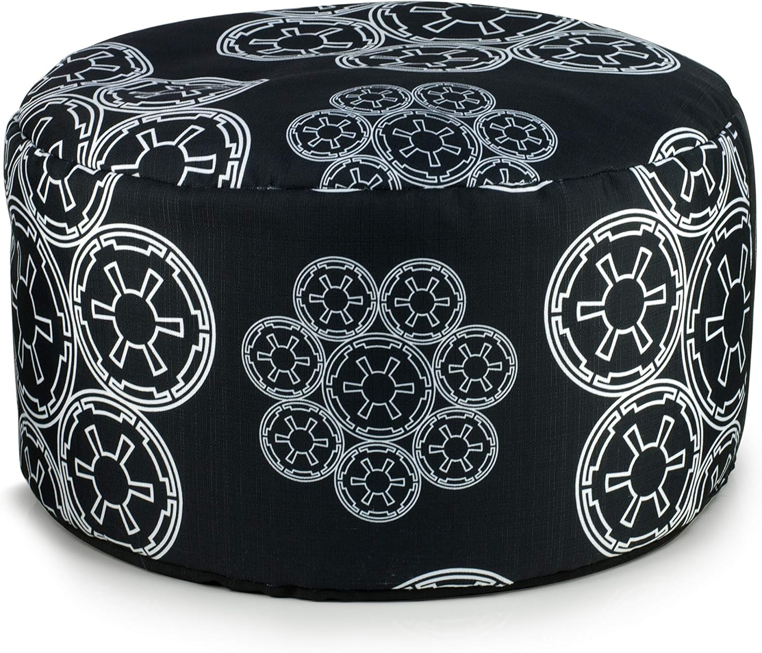 Seven20 Star Wars White Imperial Logo 10.5 x 22 Inch Black Pouf Ottoman