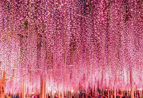 Miniatura 7 de Warmroom Guirnalda de seda para colgar con diseño de glicina artificial de 3.6 pies (12 unidades)