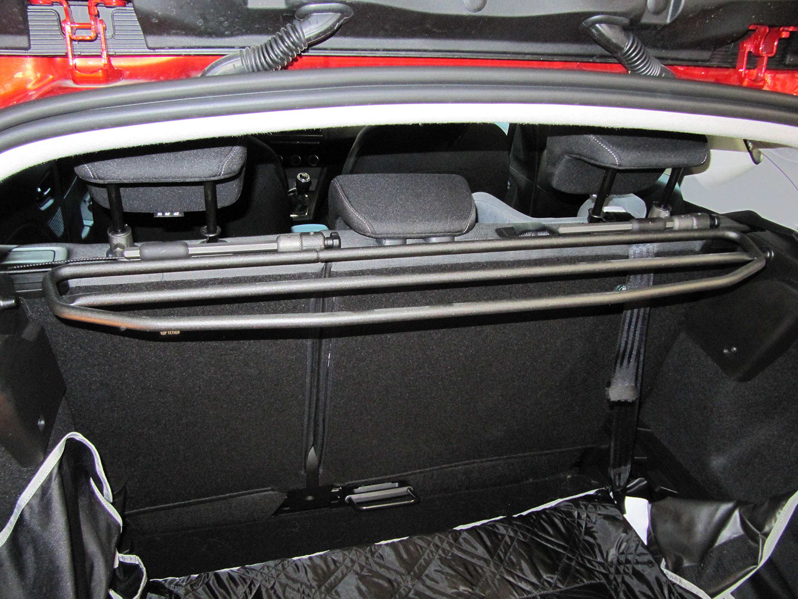 ERGOTECH Divisorio Griglia Rete Divisoria Compatibile con Renault Captur, RDA65HBG-2HXXS, per Trasporto Cani e Bagagli.