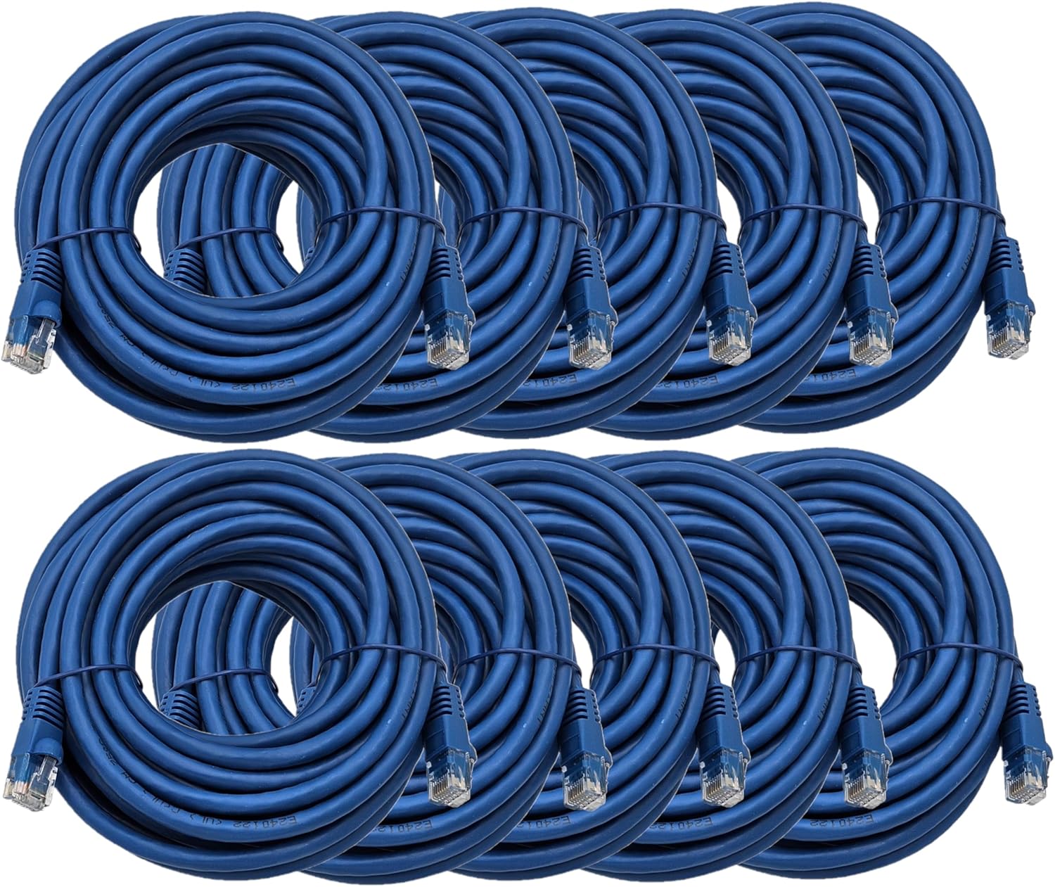 Micro Connectors, Inc. 3-feet Cat 6 Molded Snagless UTP RJ45 Networking Patch Cable - Blue - 25 Pack (E08-003BL-25)