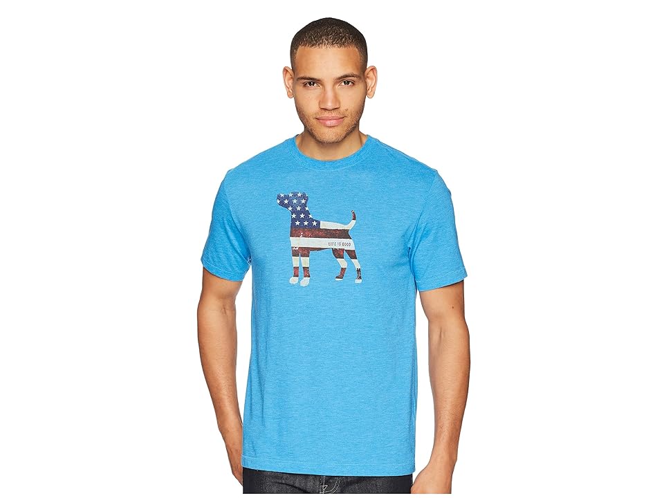 

Life is Good Americana Dog Cool Tee (Marina Blue) Men's T Shirt