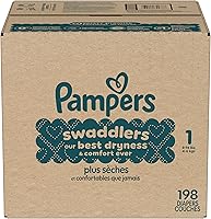 Vista 16 de Pañales Pampers Swaddlers, Talla 1 (8-14 libras), 198 unidades, absorbentes, mantiene al bebé seco y cómodo, pañal desechable seguro para la piel