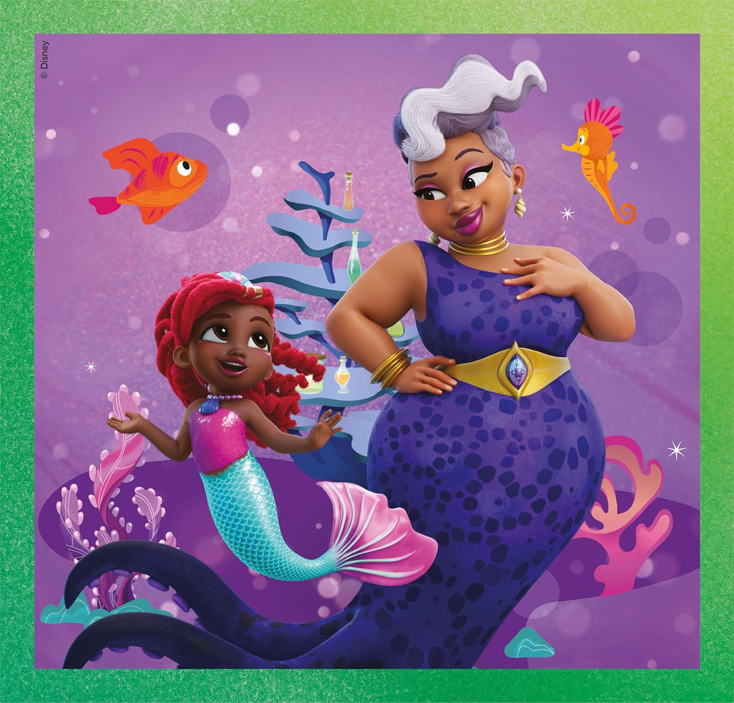 Clementoni Supercolor-Disney Ariel-3 48 Pieces, Children 5 Years, The Little Mermaid, Develops Observation Skills, Logic and Manuality, Cartoon Jigsaw Puzzles, Made In Italy, 25324, Multicoloured