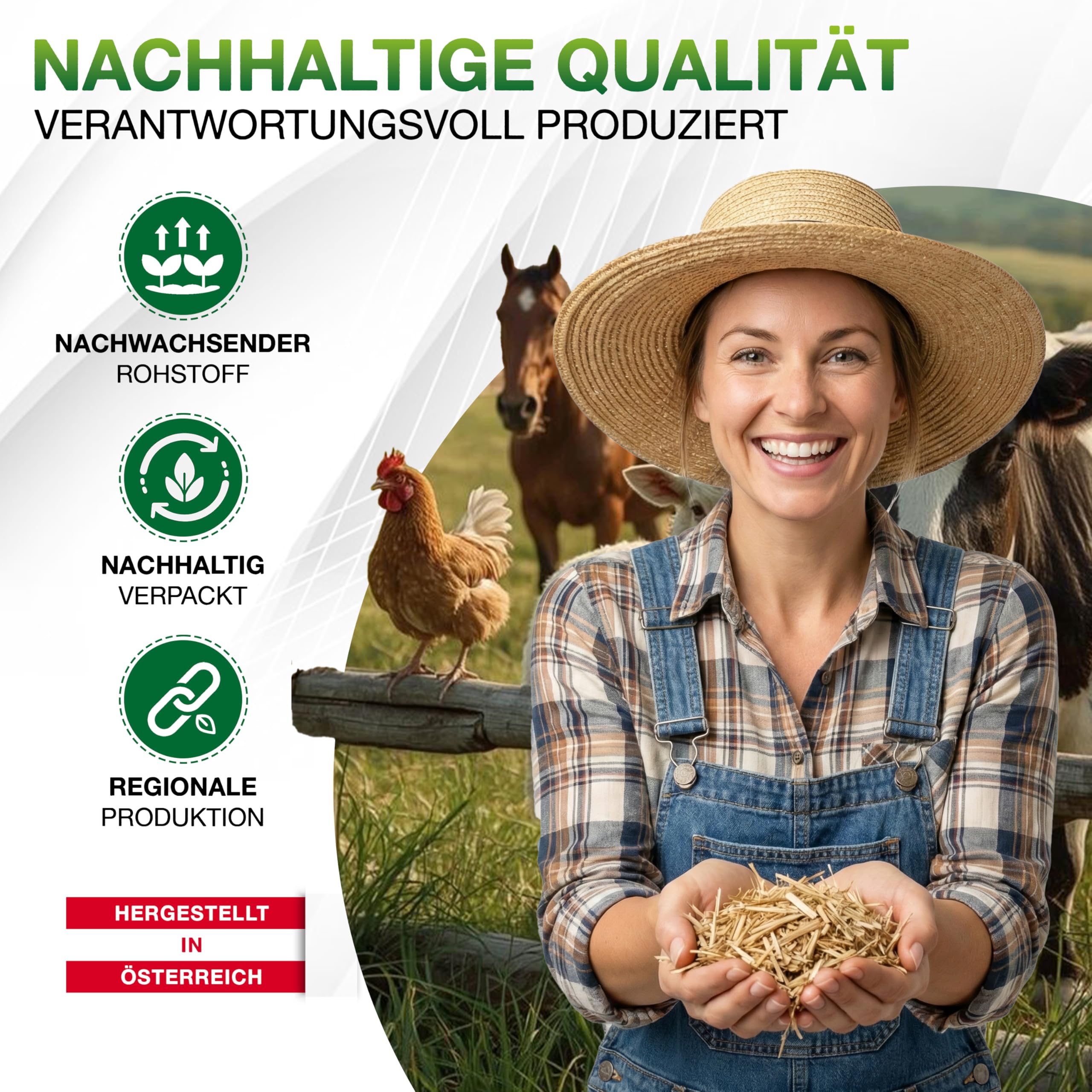 Jumbogras® Großtier- Pferdeeinstreu aus Miscanthus|Elefantengras|Chinagras-Häcksel, Streu statt Stroh, Holz, Sägespäne, Pellets in Box|Stall|Paddock Mist-frei (10 x 24 kg Vorratspack)
