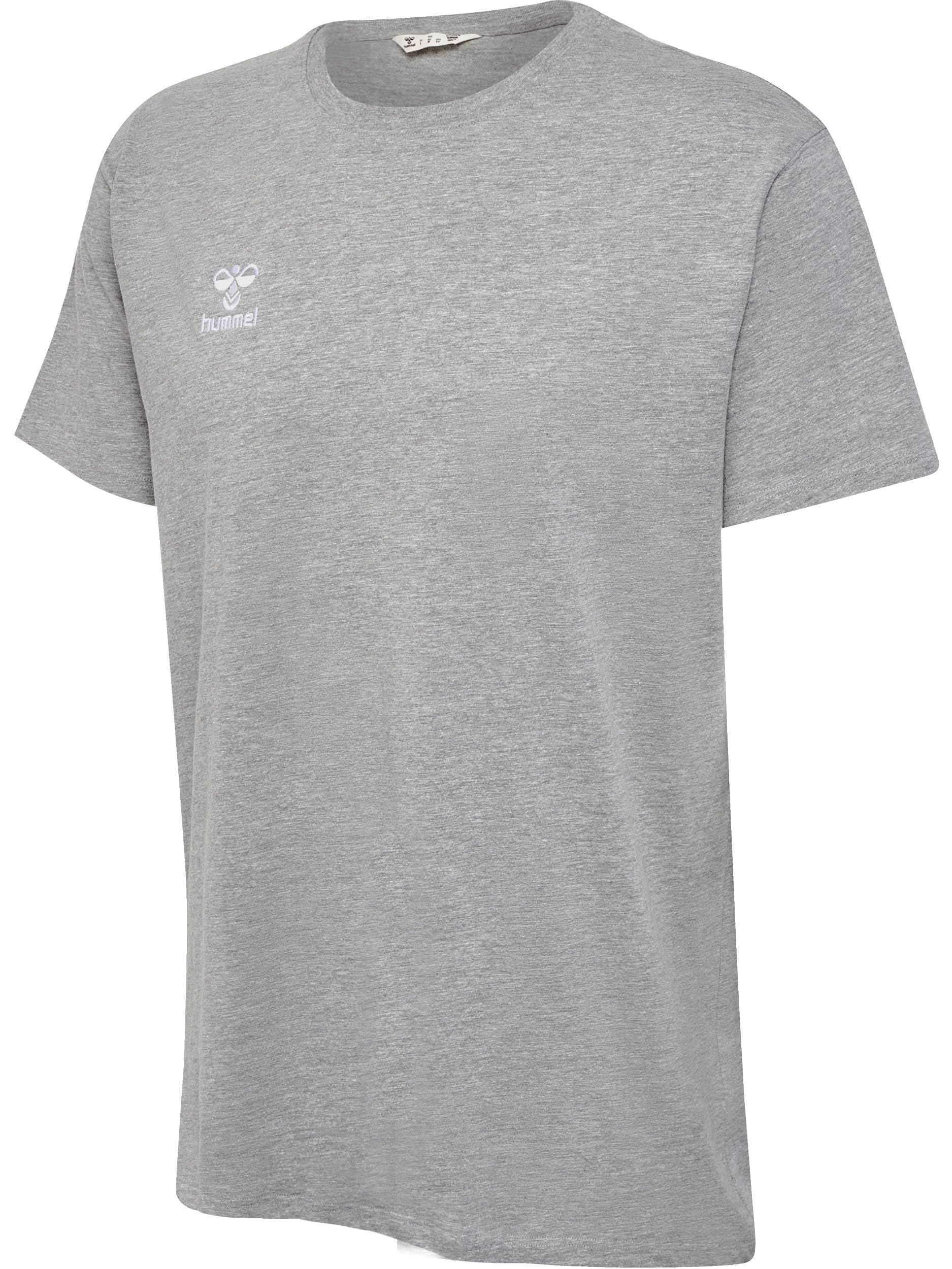 hummel GO 2.0 Cotton T-Shirt Herren, 100% Bio-Baumwolle Qualität, Bequeme Passform, Stretch-Jersey Stoff, Rundhalsausschnitt, Gym Sports & Freizeitbekleidung (1er Pack)