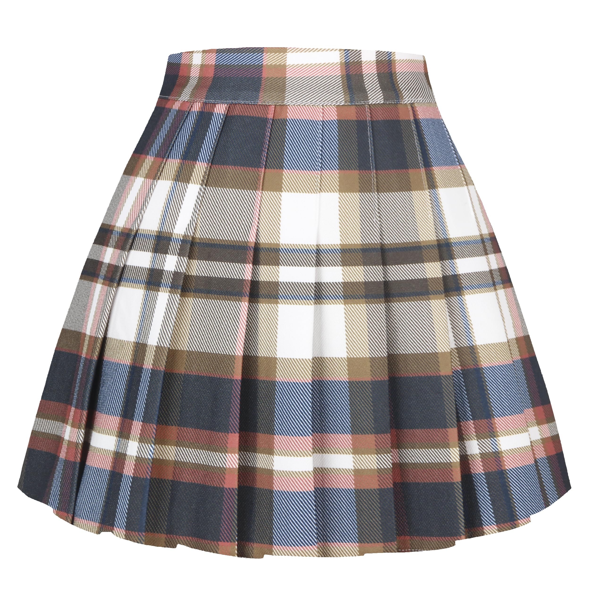 Girstunm Pleated Basic School Uniform Cheerleader Skirts