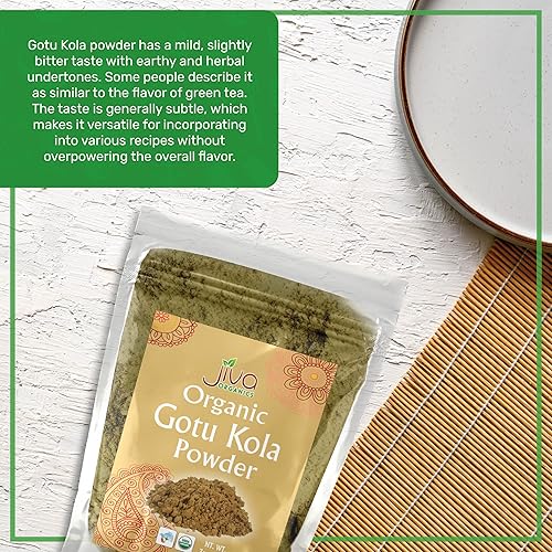 Miniatura 3 de Jiva Organics Gotu Kola Powder (Centella Asiatica) 7 onzas (7.05 oz) - Crudo, vegano, sin OMG