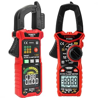 KAIWEETS Smart Digital Clamp Meter with D-Shaped Jaws & HT206D Digital Clamp Meter T-RMS 6000 Counts