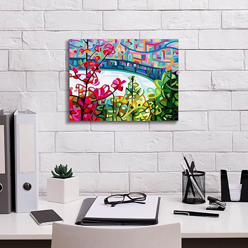 Miniatura 3 de Epic Graffiti 'Salmon Ridge' de Mandy Budan, arte de pared en lienzo, 16 x 12 pulgadas