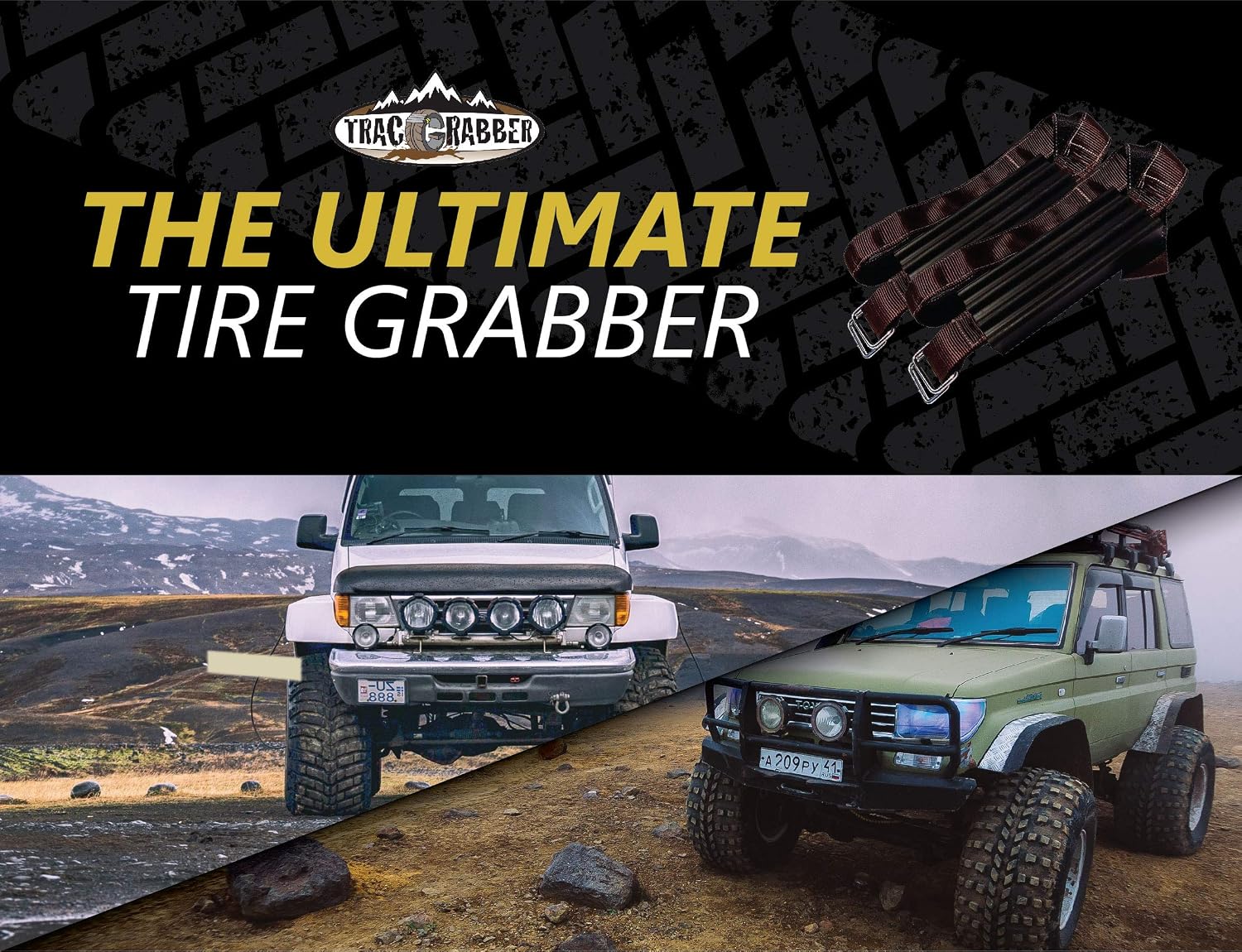 TRACGRABBER Tire Traction Device for Trucks/SUVs Set of 2 - Made in USA