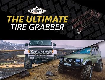 Tire Traction Device for Oversized Tires on Trucks/SUVs, Set of 2 - Made in the USA, Easy to Install, Get Unstuck Fast from Snow, Mud & Sand - A Snow Traction Mat or Snow Chain Alternative