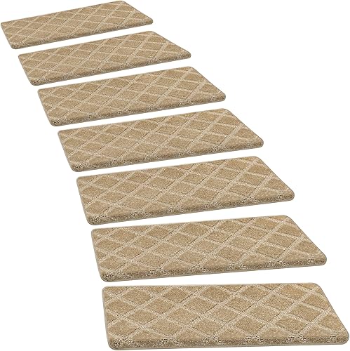 Miniatura 40 de PURE ERA Bullnose - Alfombra antideslizante para peldaños de escaleras, sin cinta, protectores de escaleras para interiores, aptos para mascotas