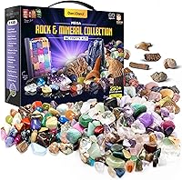 Vista 1 de Dan&Darci Rock Collection for Kids - Includes 250+ Bulk Rocks, Gemstones & Crystals + Genuine Fossils and Minerals - 2 Lbs. - Geology Earth Science