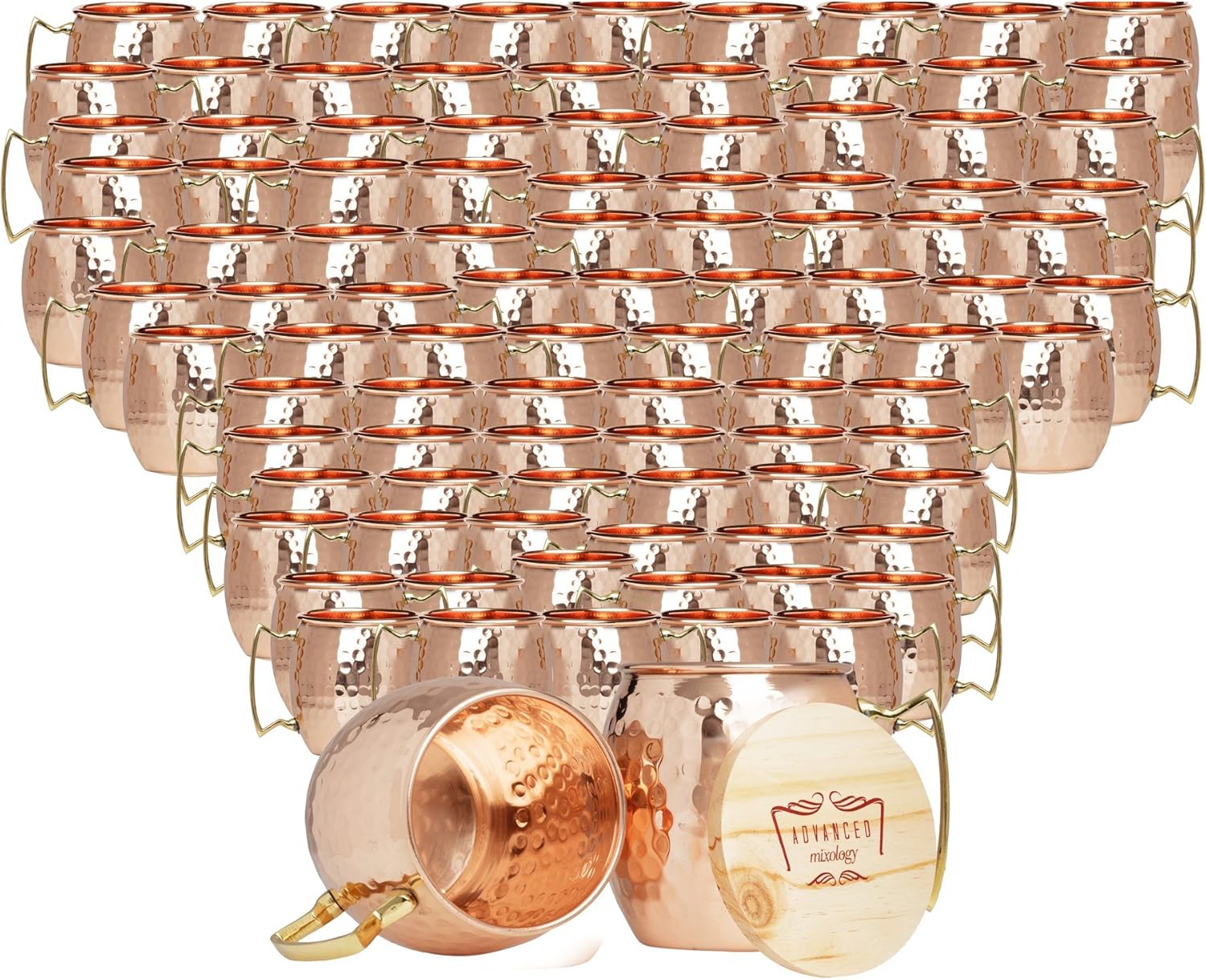Set of 100 100 Pure Copper Moscow Mule Mugs By Advanced